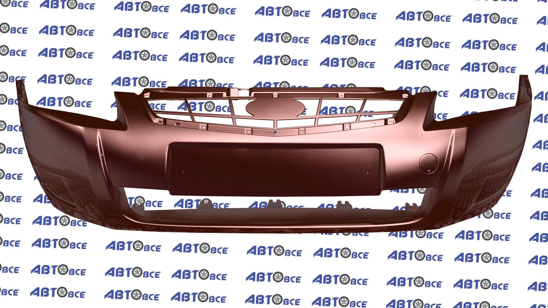Бампер передний ВАЗ-21704-2171-21724 (рестайлинг) в цвет Портвейн (192) Нового Образца под туманки Кампласт